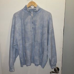 Aerie Tie Dye Quarter Zip Sewatshirt